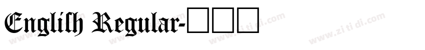English Regular字体转换